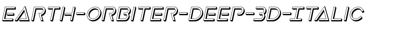 Earth-Orbiter-Deep-3D-Italic.ttf Download Earth-Orbiter-Deep-3D-Italic.ttf