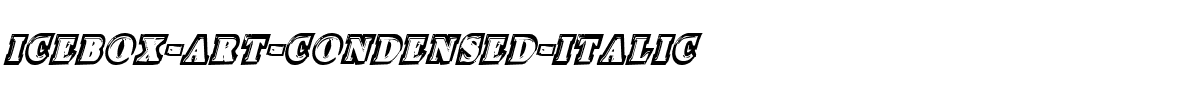 Icebox-Art-Condensed-Italic.ttf download Icebox-Art-Condensed-Italic.ttf