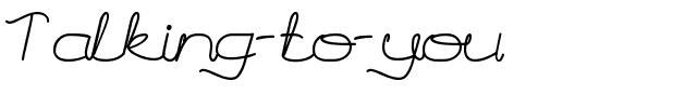 Talking-to-you.ttf