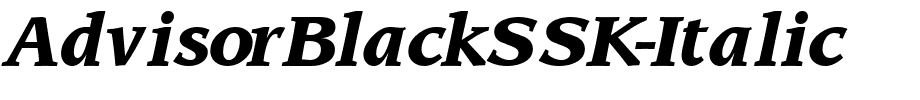 AdvisorBlackSSK-Italic.ttf