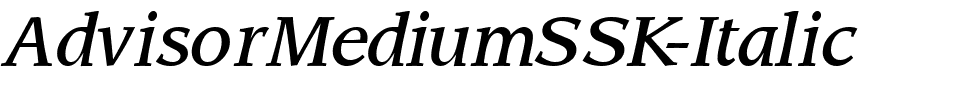 AdvisorMediumSSK-Italic.ttf