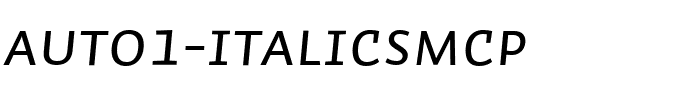 Auto1-ItalicSmCp.ttf