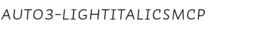 Auto3-LightItalicSmCp.ttf